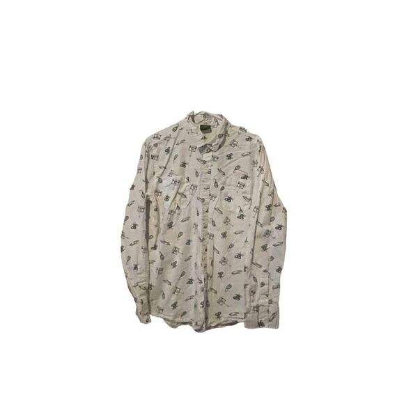 Fantastic Beasts by Hot Topic Mens White Casual Button Front Shirt Size Large - Picture 12 of 16